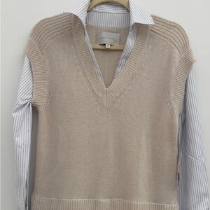 Brochu Walker NWT Layered Shirt Vest “Looker” Almond Size XS – #JER3657 $398